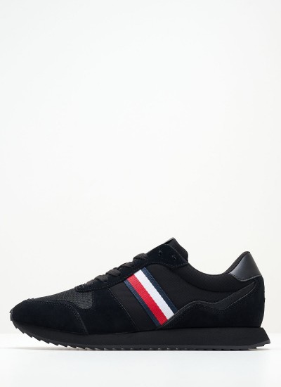 Men Casual Shoes Evomix.Ess Black Buckskin Tommy Hilfiger