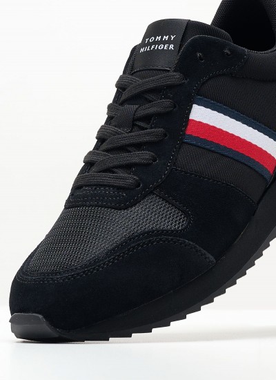 Men Casual Shoes Evomix.Ess Black Buckskin Tommy Hilfiger