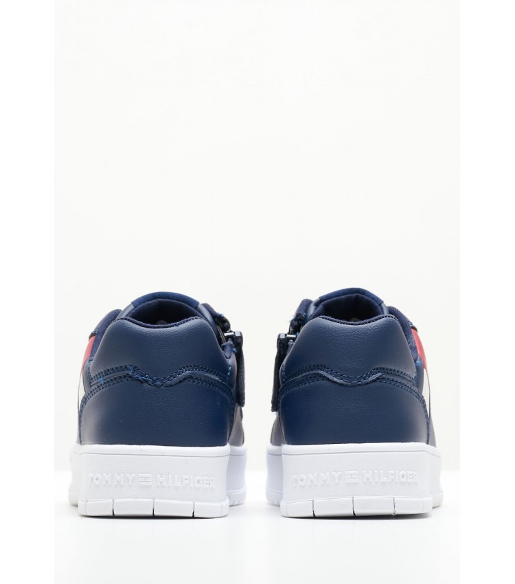 Kids Casual Shoes Flag.Cut Blue ECOleather Tommy Hilfiger