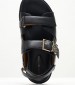 Γυναικεία Flats Hardware.Sandal Μαύρο Δέρμα Tommy Hilfiger