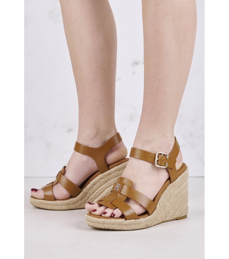 Women Platforms High High.Espa Tabba Leather Tommy Hilfiger