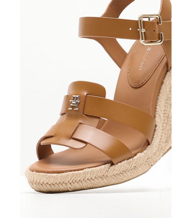 Women Platforms High High.Espa Tabba Leather Tommy Hilfiger