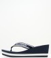 Women Platforms Low Hilfiger.Beach Blue Fabric Tommy Hilfiger