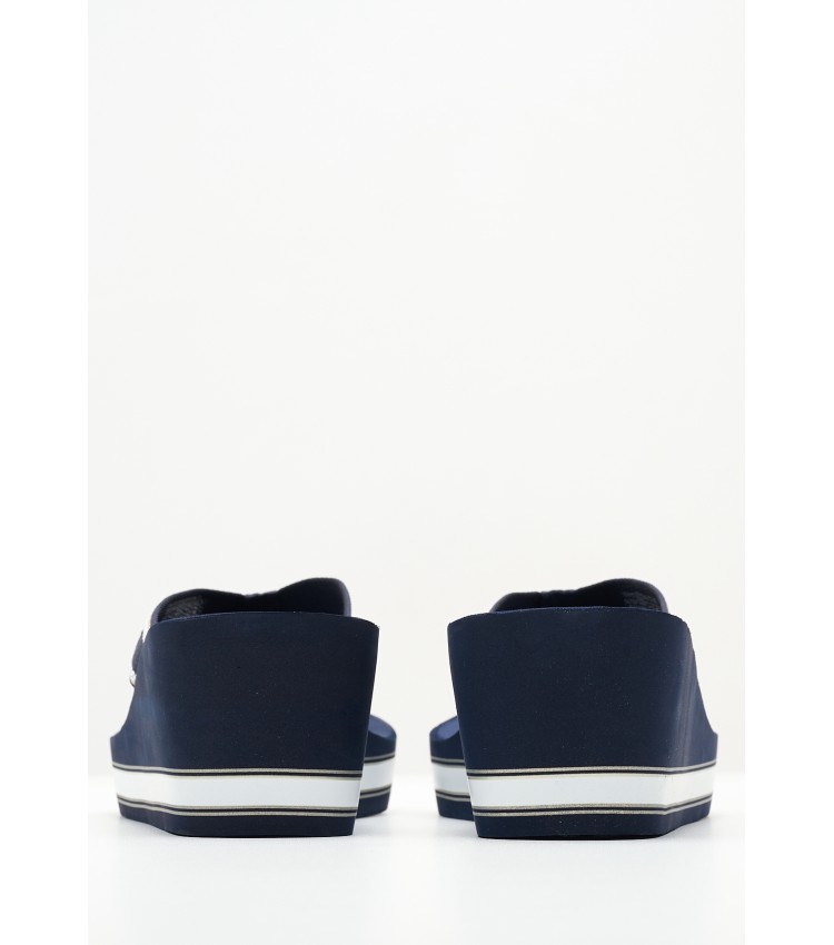 Women Platforms Low Hilfiger.Beach Blue Fabric Tommy Hilfiger