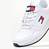 Ανδρικά Παπούτσια Casual Jeans.Flexi Άσπρο Δέρμα Tommy Hilfiger Casual - Sneakers Tommy Hilfiger Jeans.Flexi-White