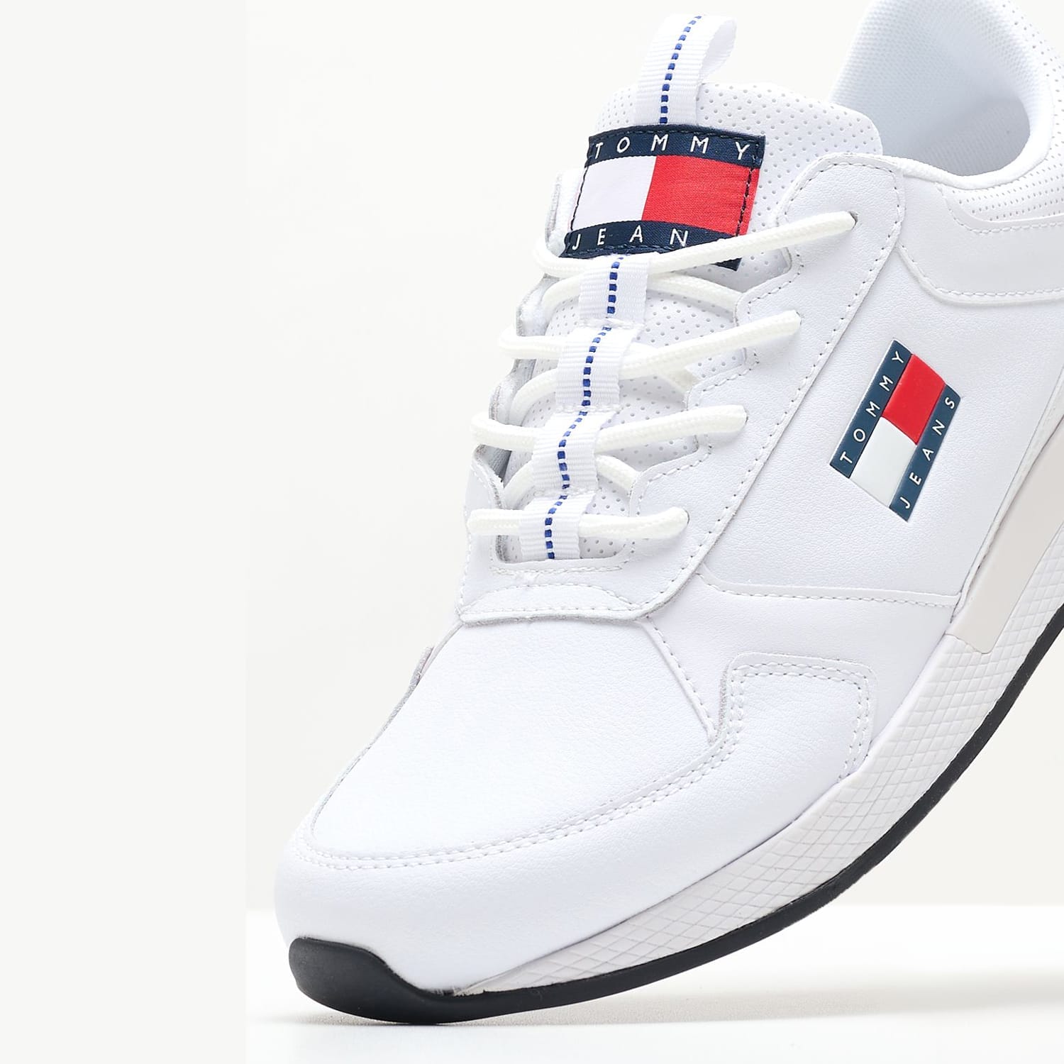 Ανδρικά Παπούτσια Casual Jeans.Flexi Άσπρο Δέρμα Tommy Hilfiger