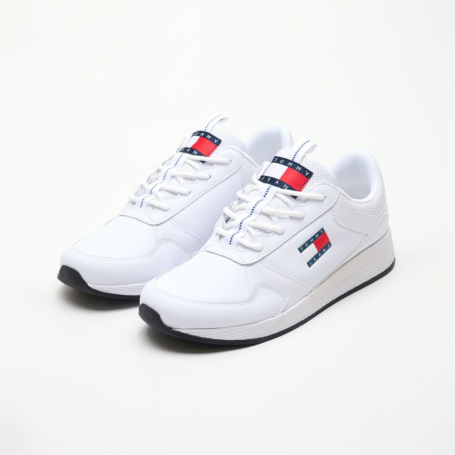Ανδρικά Παπούτσια Casual Jeans.Flexi Άσπρο Δέρμα Tommy Hilfiger Casual - Sneakers Tommy Hilfiger Jeans.Flexi-White