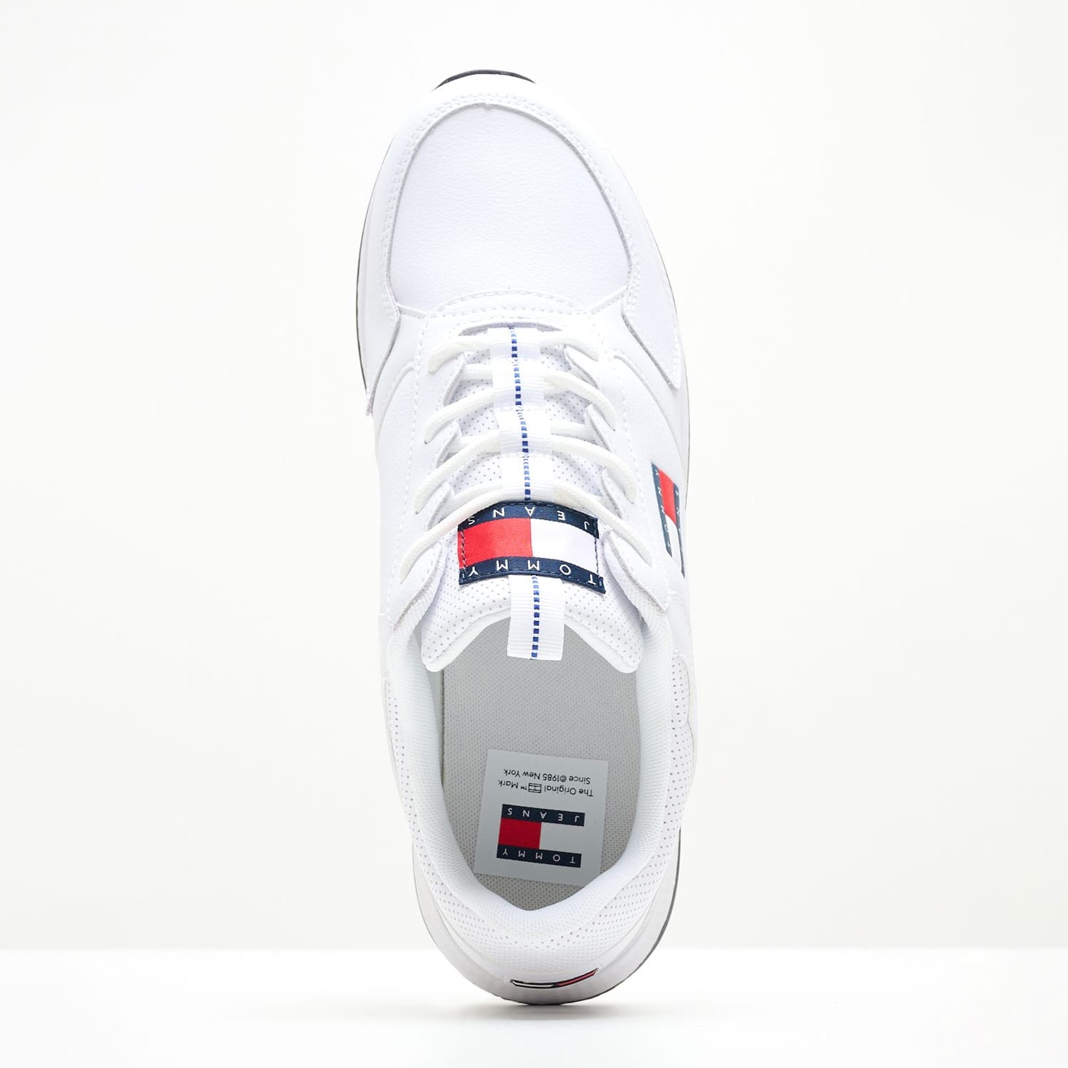 Ανδρικά Παπούτσια Casual Jeans.Flexi Άσπρο Δέρμα Tommy Hilfiger Casual - Sneakers Tommy Hilfiger Jeans.Flexi-White