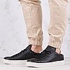 Men Casual Shoes Lea.Cupsole Black Leather Tommy Hilfiger