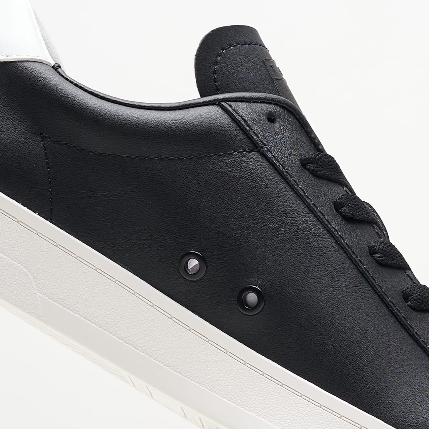 Men Casual Shoes Lea.Cupsole Black Leather Tommy Hilfiger