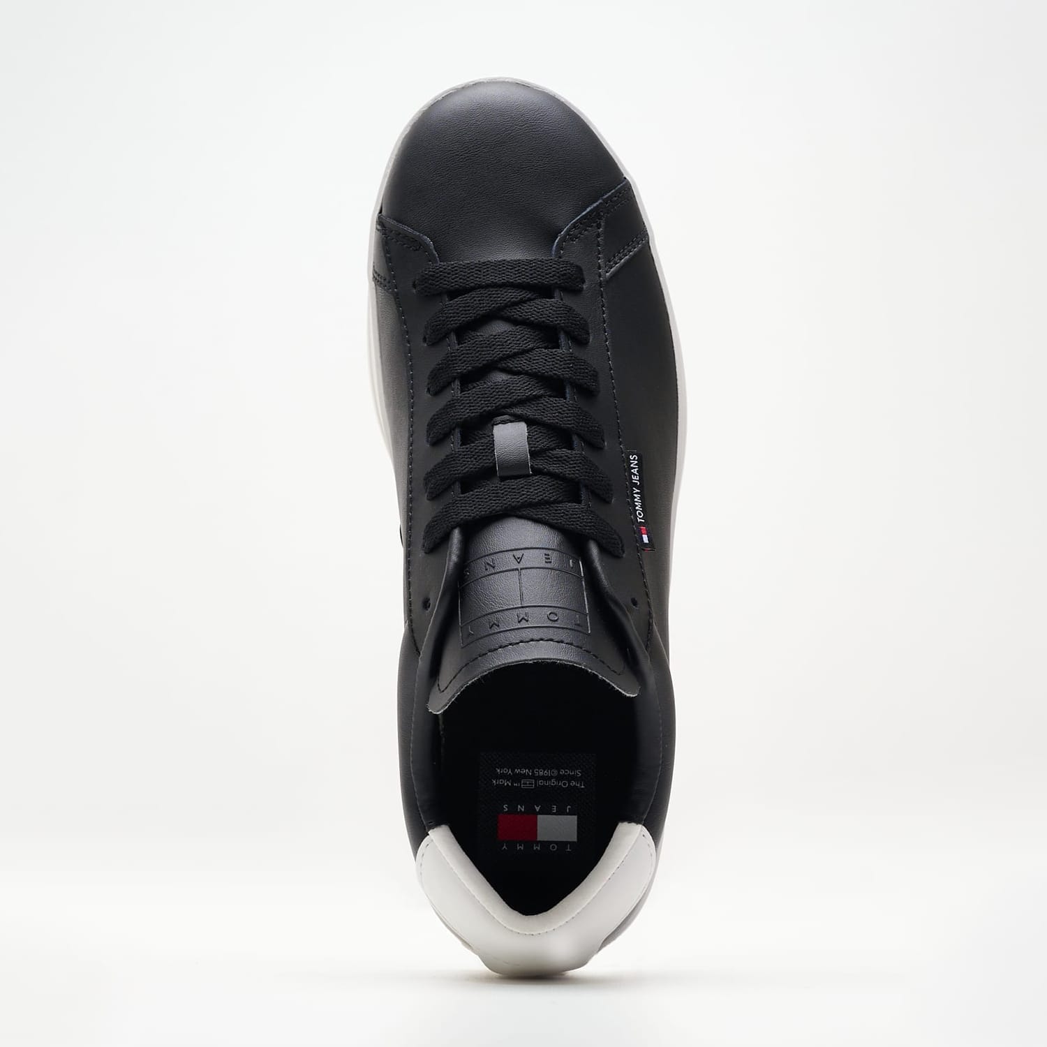 Men Casual Shoes Lea.Cupsole Black Leather Tommy Hilfiger