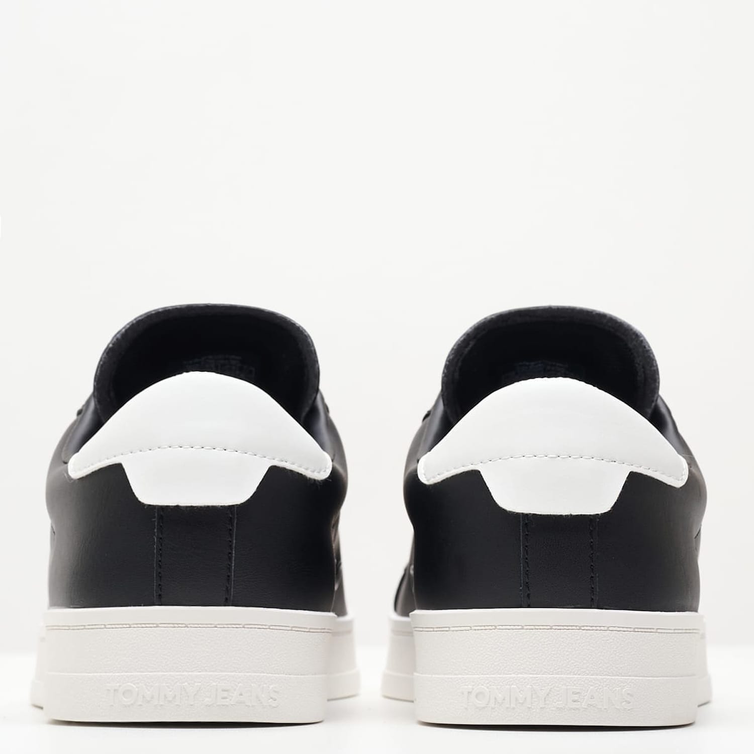 Men Casual Shoes Lea.Cupsole Black Leather Tommy Hilfiger