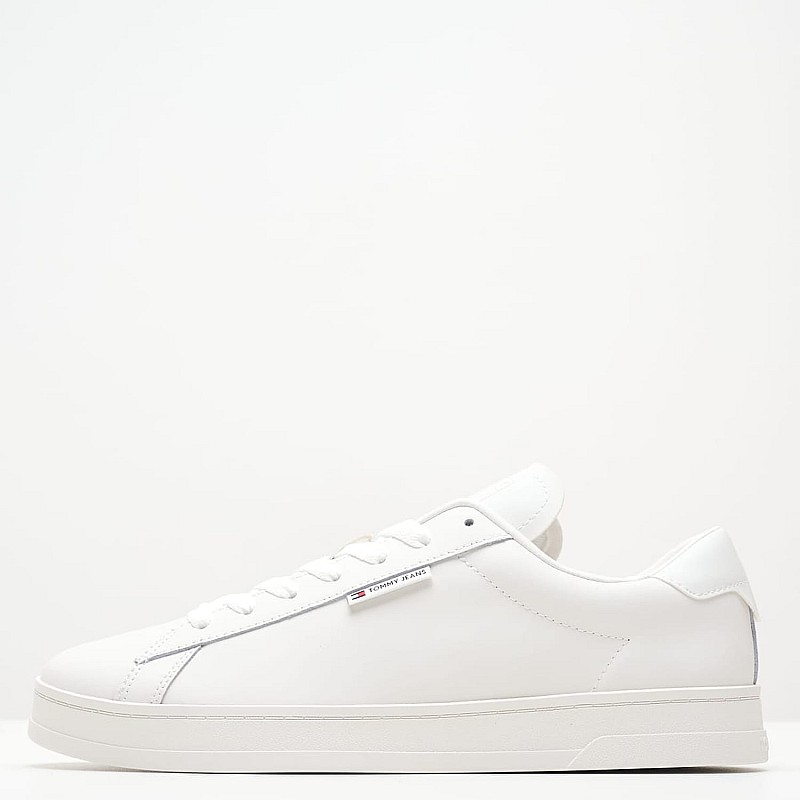 Men Casual Shoes Lea.Cupsole White Leather Tommy Hilfiger