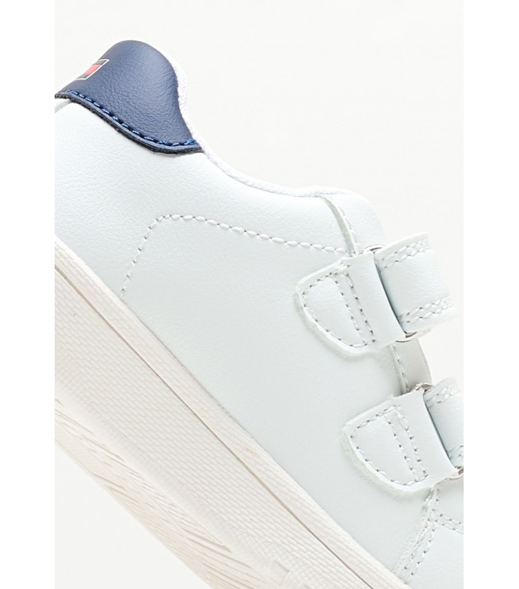 Kids Casual Shoes Lowcut.V White ECOleather Tommy Hilfiger
