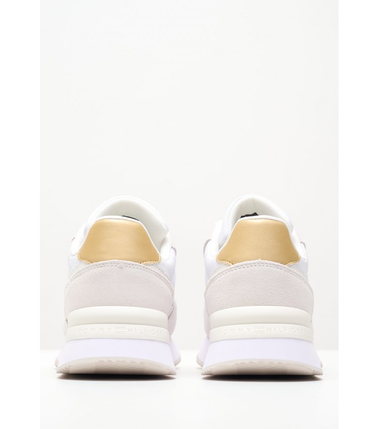 Women Casual Shoes Lux.Runner White Leather Tommy Hilfiger