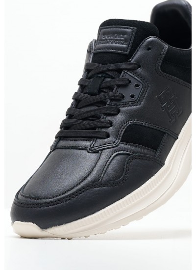 Men Casual Shoes Modern.Premium Black Leather Tommy Hilfiger