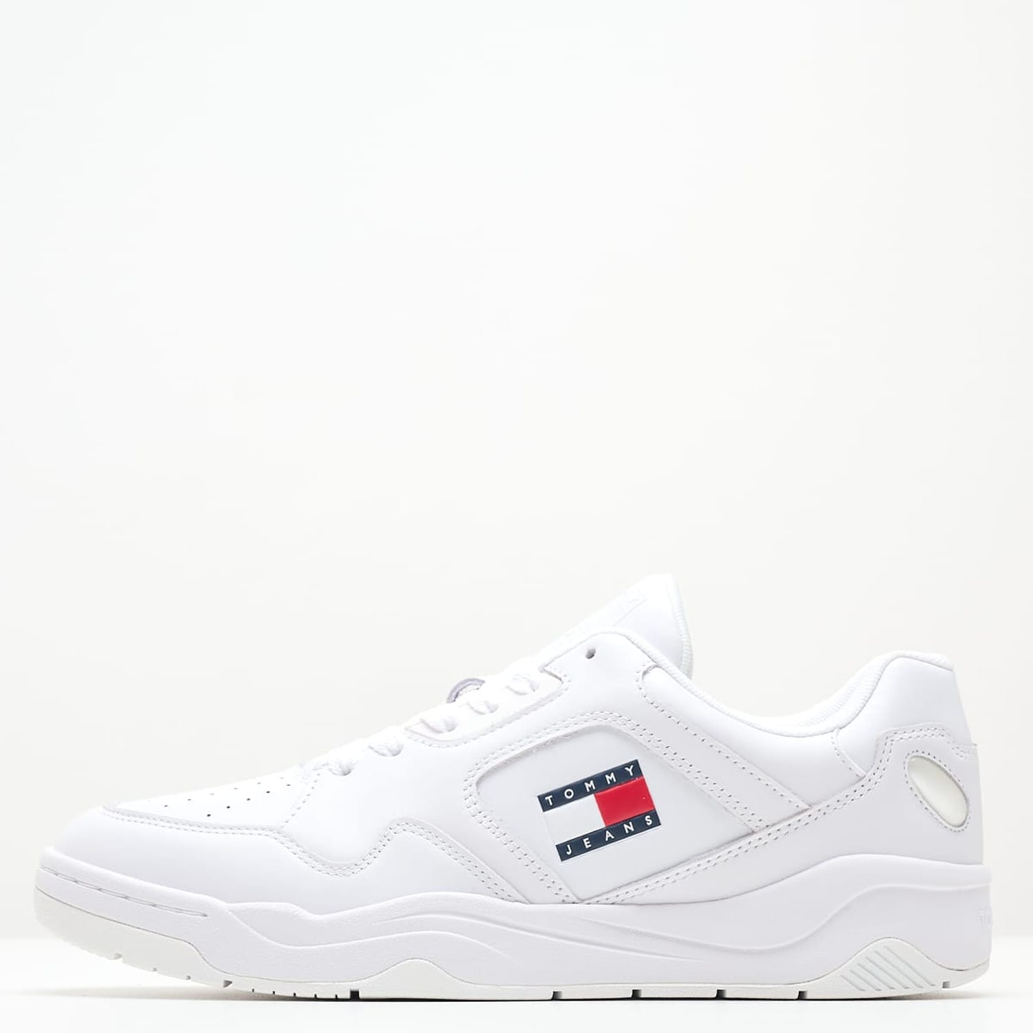 Ανδρικά Παπούτσια Casual Outsole.Color Άσπρο Δέρμα Tommy Hilfiger