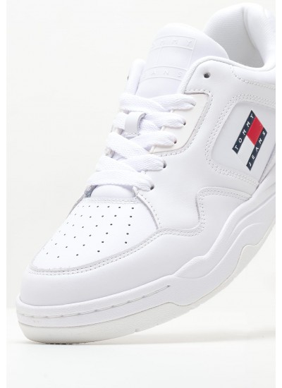 Men Casual Shoes Outsole.Color White Leather Tommy Hilfiger
