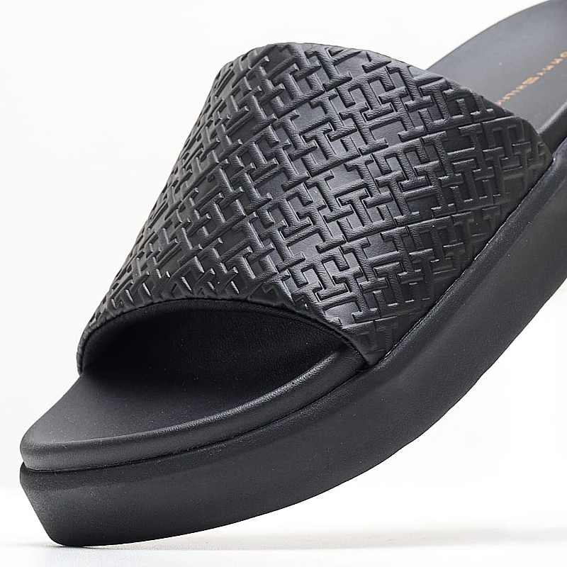 Γυναικείες Σαγιονάρες & Πέδιλα Platform.Pool Μαύρο ECOleather Tommy Hilfiger