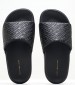 Women Flip Flops & Sandals Platform.Pool Black ECOleather Tommy Hilfiger