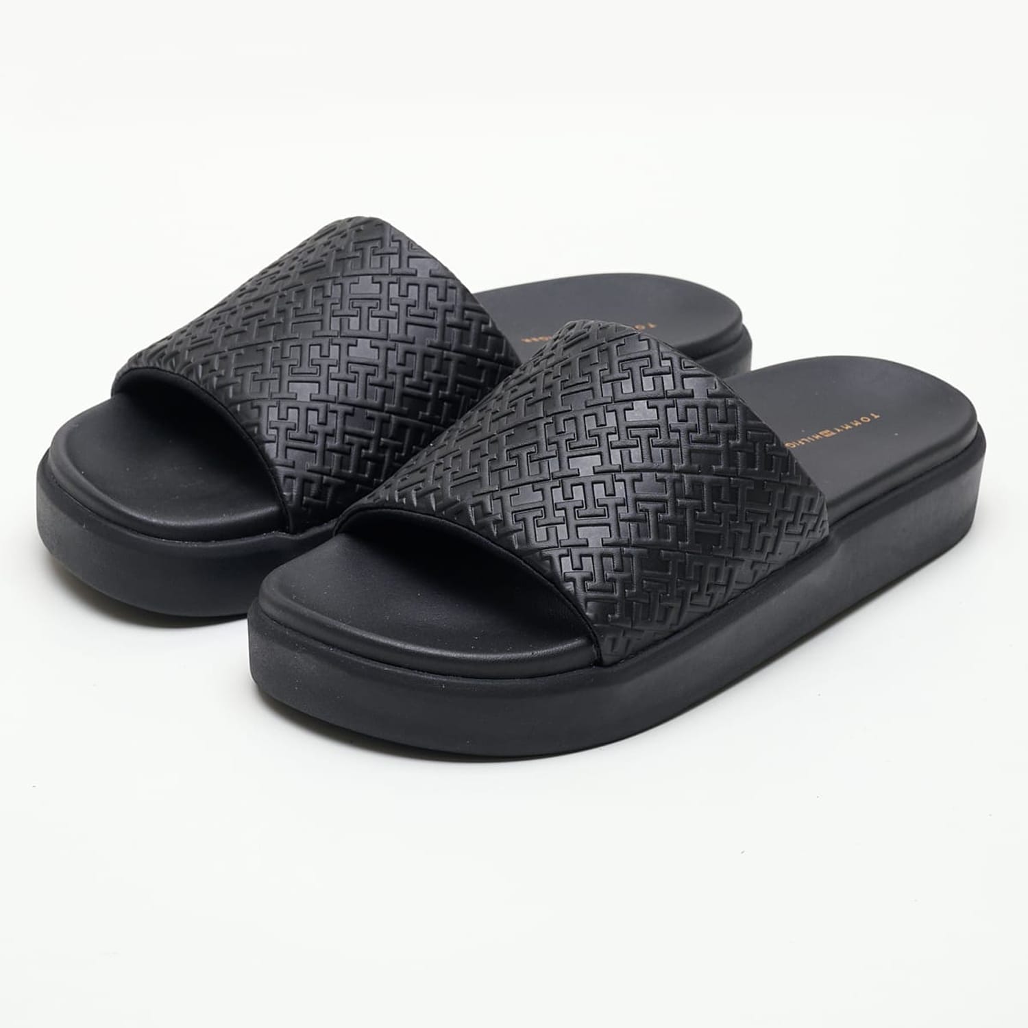 Γυναικείες Σαγιονάρες & Πέδιλα Platform.Pool Μαύρο ECOleather Tommy Hilfiger Σαγιονάρες & Πέδιλα Tommy Hilfiger Platform.Pool-Black