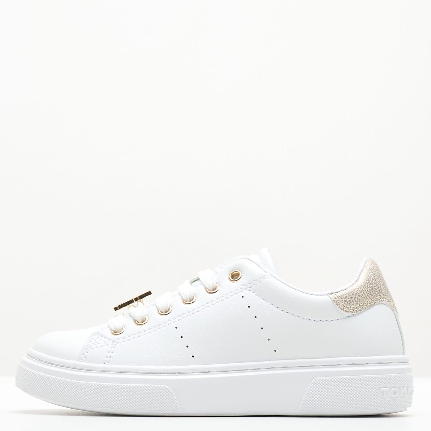 Παιδικά Παπούτσια Casual Platinum.Cut Άσπρο ECOleather Tommy Hilfiger