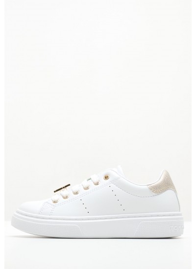 Men Casual Shoes Kenton.Flag White Leather Pepe Jeans