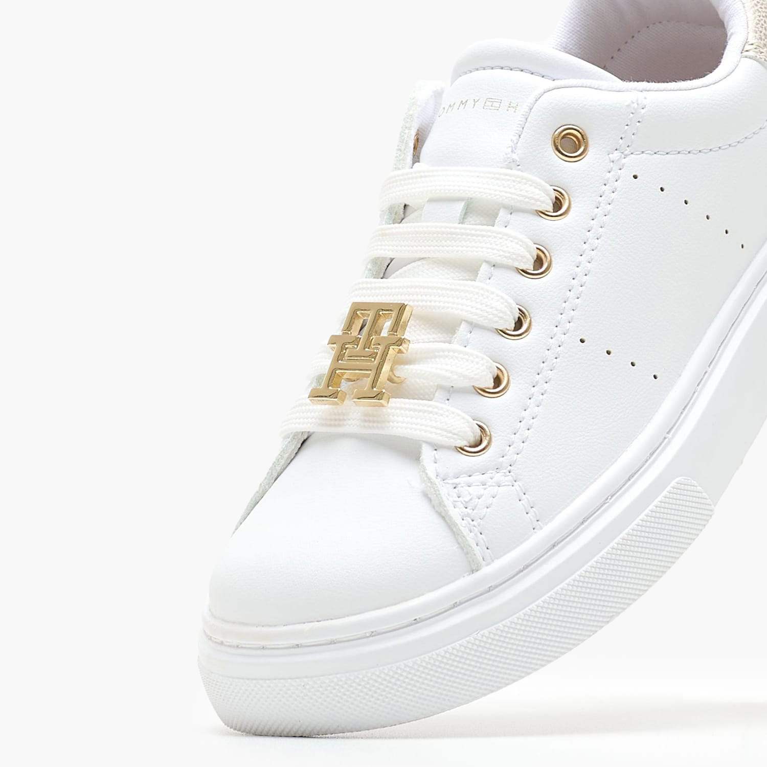 Παιδικά Παπούτσια Casual Platinum.Cut Άσπρο ECOleather Tommy Hilfiger