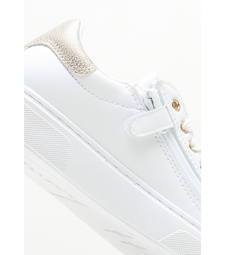 Kids Casual Shoes Platinum.Cut White ECOleather Tommy Hilfiger