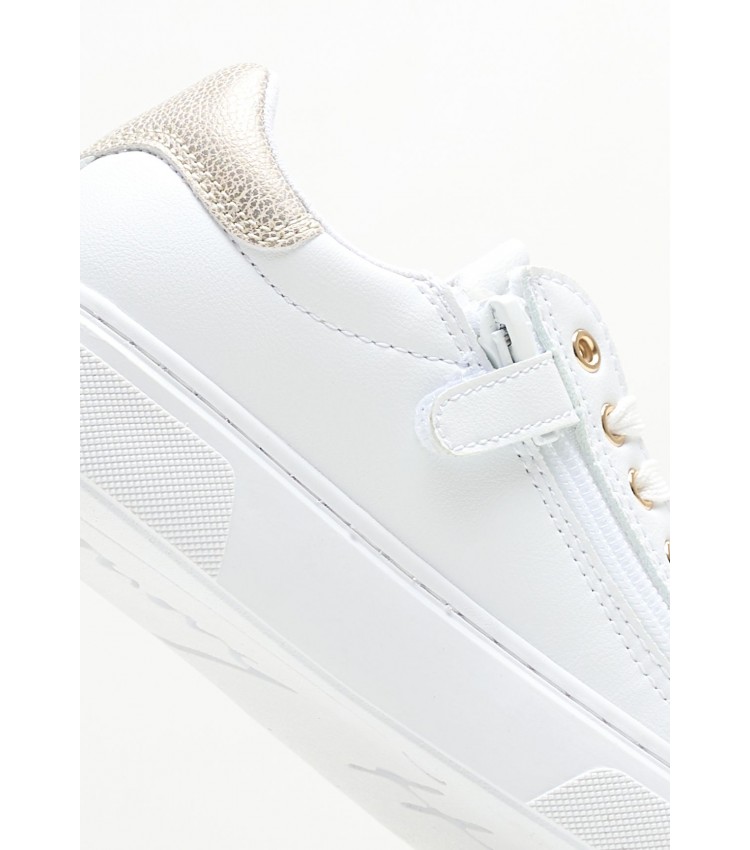 Παιδικά Παπούτσια Casual Platinum.Cut Άσπρο ECOleather Tommy Hilfiger