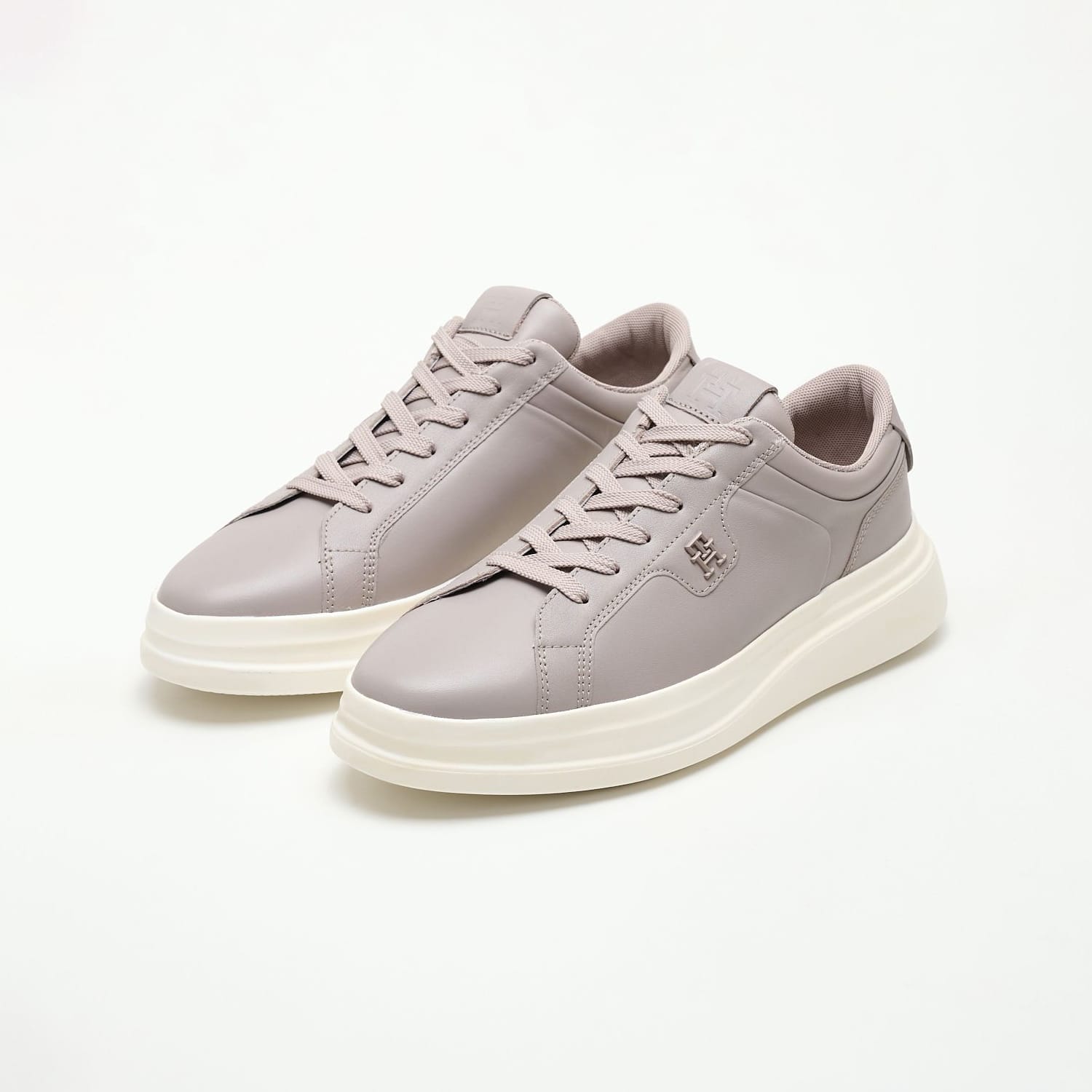 Γυναικεία Παπούτσια Casual Pointy.Court Γκρι Δέρμα Tommy Hilfiger Casual - Sneakers Tommy Hilfiger Pointy.Court-Grey