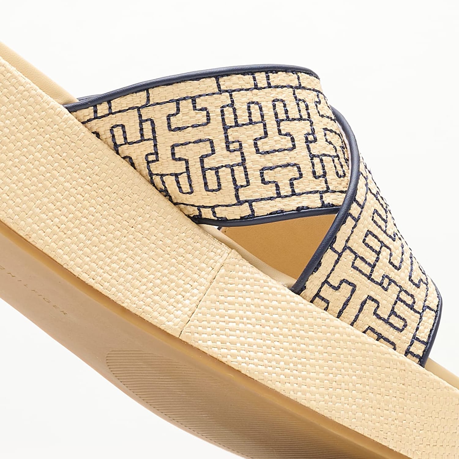 Women Platforms Low Rafia.Flatform Beige ECOleather Tommy Hilfiger Women Platforms Low Rafia.Flatform Beige ECOleather Tommy Hilfiger