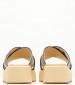 Women Platforms Low Rafia.Flatform Beige ECOleather Tommy Hilfiger