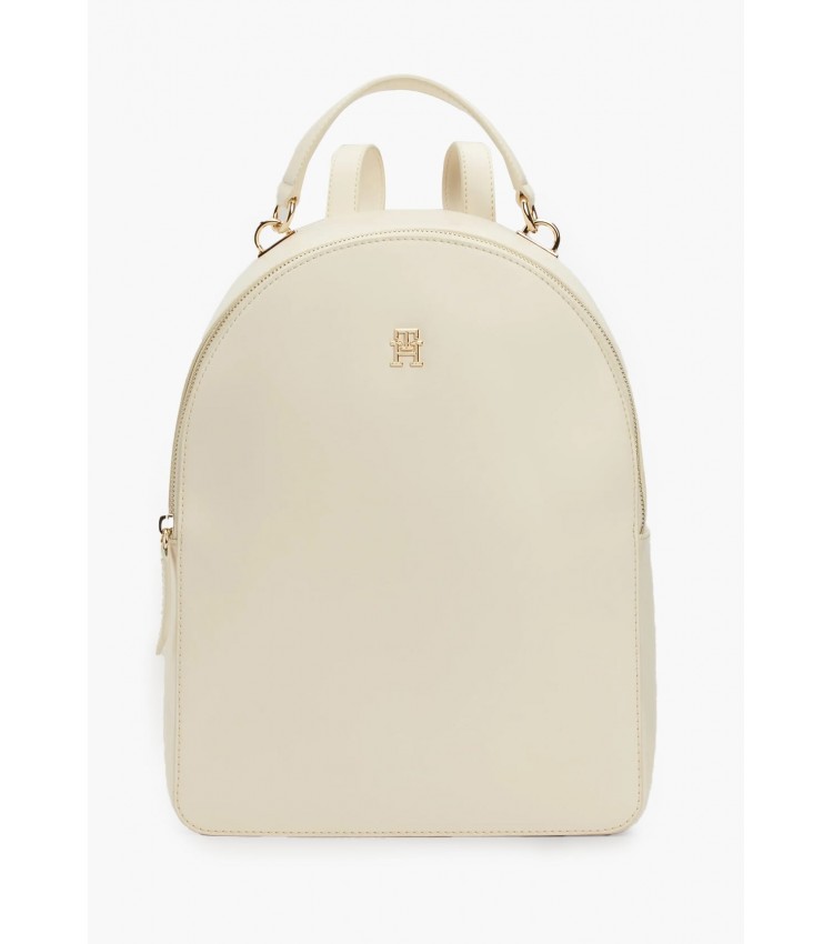 Women Bags Refined.Backpack Beige ECOleather Tommy Hilfiger