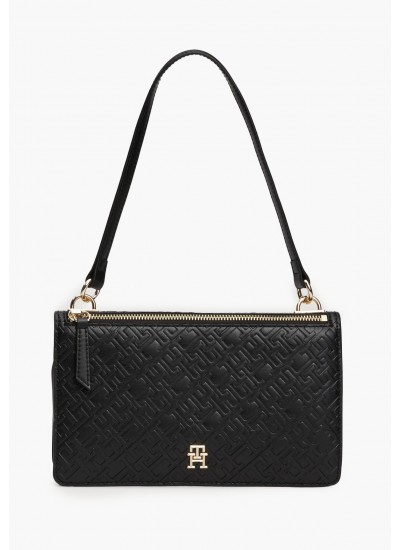 Women Bags Refined.Sh Black ECOleather Tommy Hilfiger