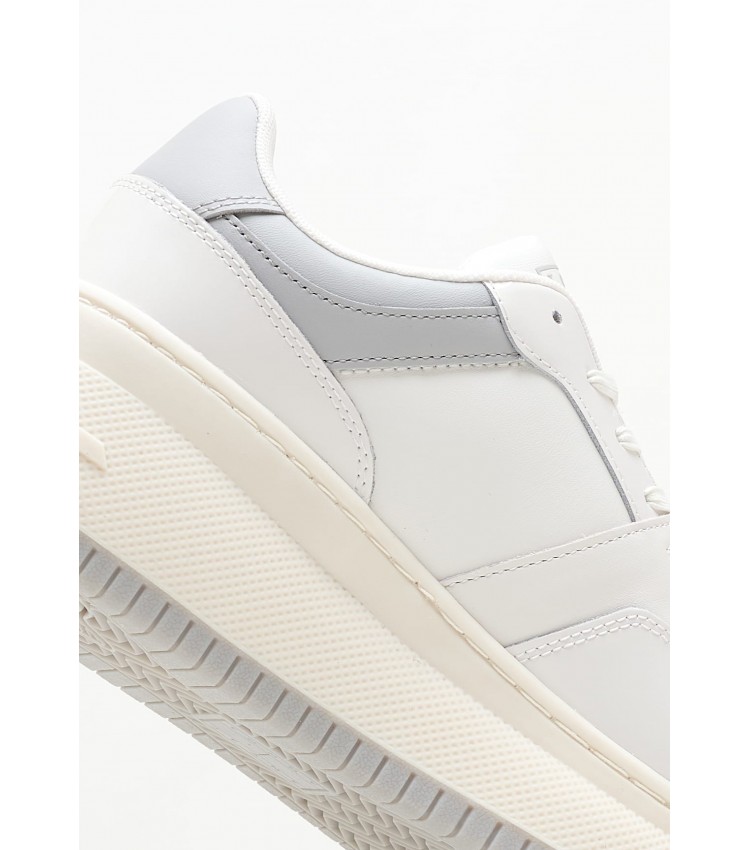 Women Casual Shoes Retro.Patent White Leather Tommy Hilfiger