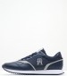 Men Casual Shoes Runner.Lth Blue Leather Tommy Hilfiger