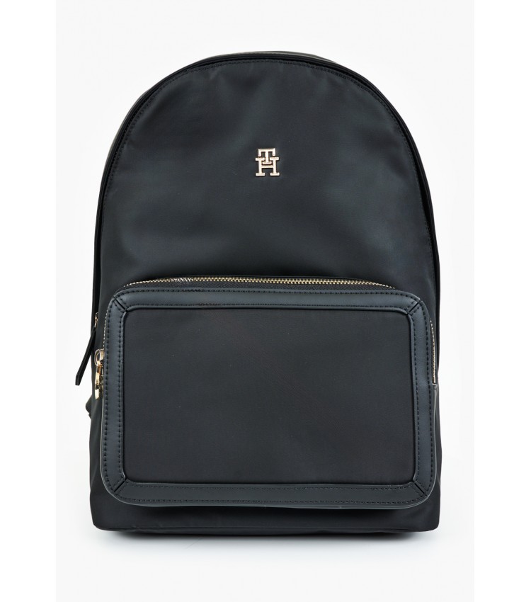 Women Bags S.Backpack Black Fabric Tommy Hilfiger