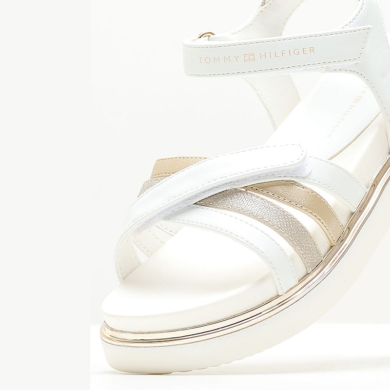 Kids Flip Flops & Sandals Sandal.Vel White ECOleather Tommy Hilfiger