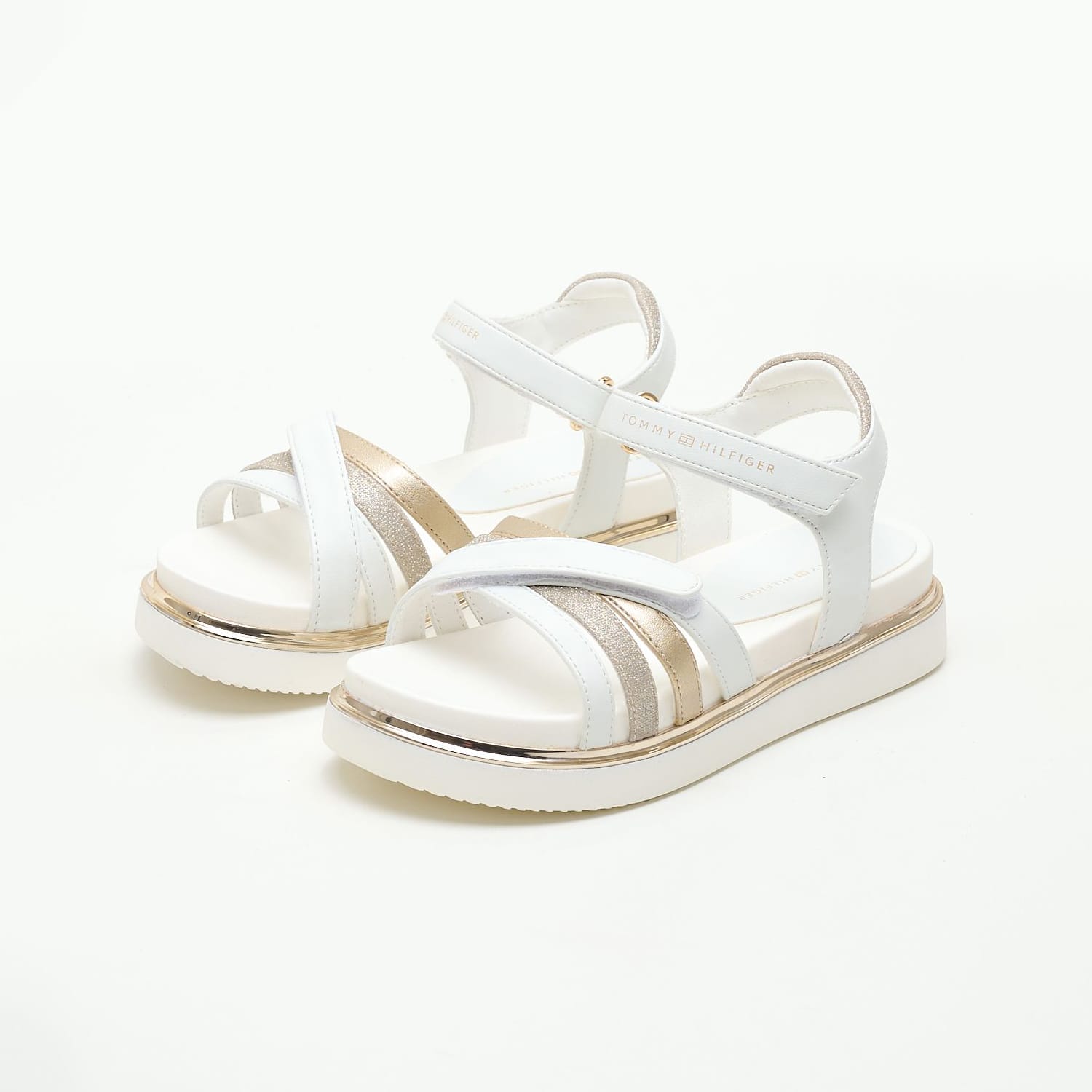 Παιδικές Σαγιονάρες & Πέδιλα Sandal.Vel Άσπρο ECOleather Tommy Hilfiger Σαγιονάρες & Πέδιλα Tommy Hilfiger Sandal.Vel-White