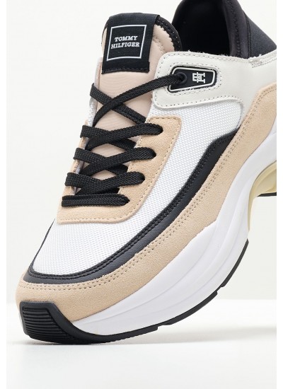 Women Casual Shoes Sporty.Lux White Leather Tommy Hilfiger