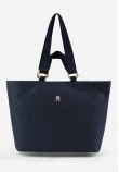 Γυναικείες Τσάντες Th.City Μπλε Ψάθα Tommy Hilfiger