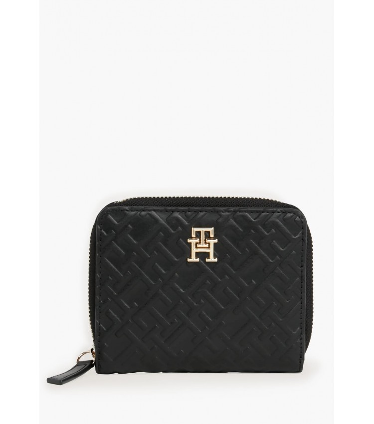 Women Wallets Th.Refined Black ECOleather Tommy Hilfiger