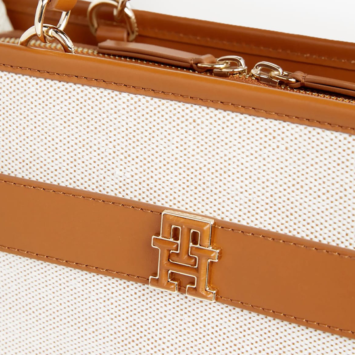 Γυναικείες Τσάντες Th.Logo.Satchel Μπεζ Ύφασμα Tommy Hilfiger Γυναικείες Τσάντες Th.Logo.Satchel Μπεζ Ύφασμα Tommy Hilfiger