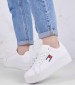 Women Casual Shoes Tjw.Flat.Ess White Leather Tommy Hilfiger