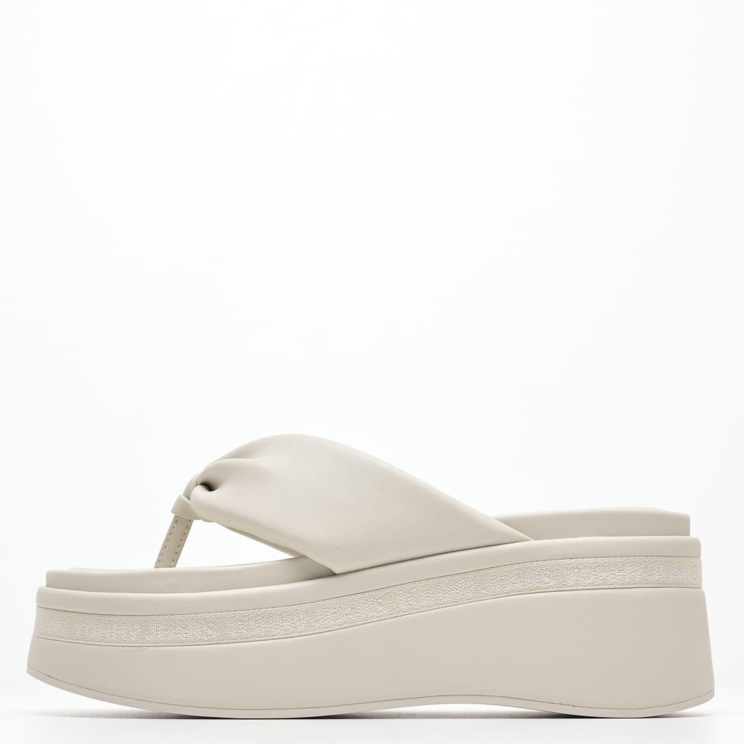 Women Platforms Low Tjw.Sandal Beige ECOleather Tommy Hilfiger