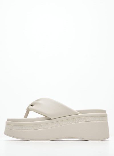 Γυναικείες Πλατφόρμες Χαμηλές Tjw.Sandal Μπεζ ECOleather Tommy Hilfiger
