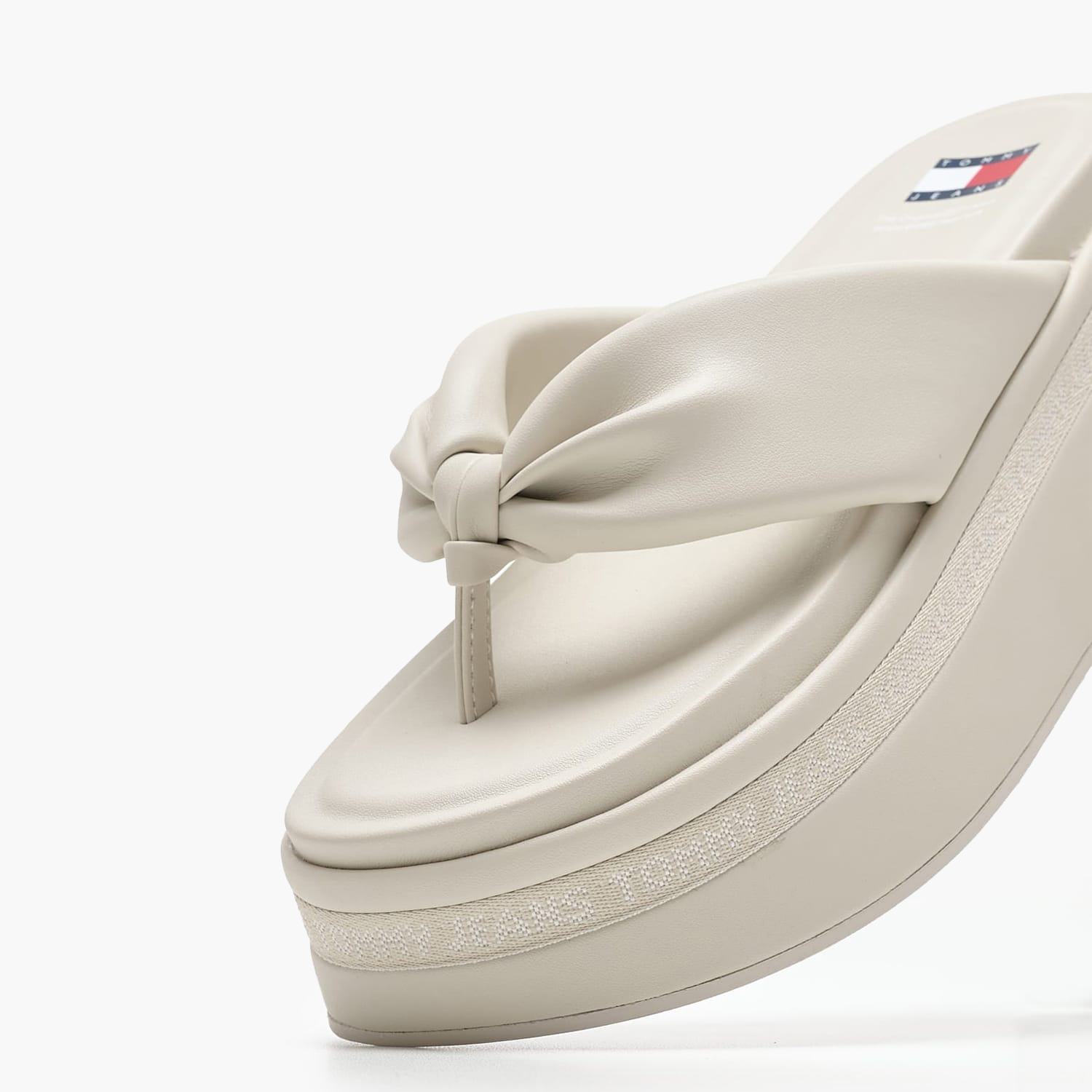 Women Platforms Low Tjw.Sandal Beige ECOleather Tommy Hilfiger