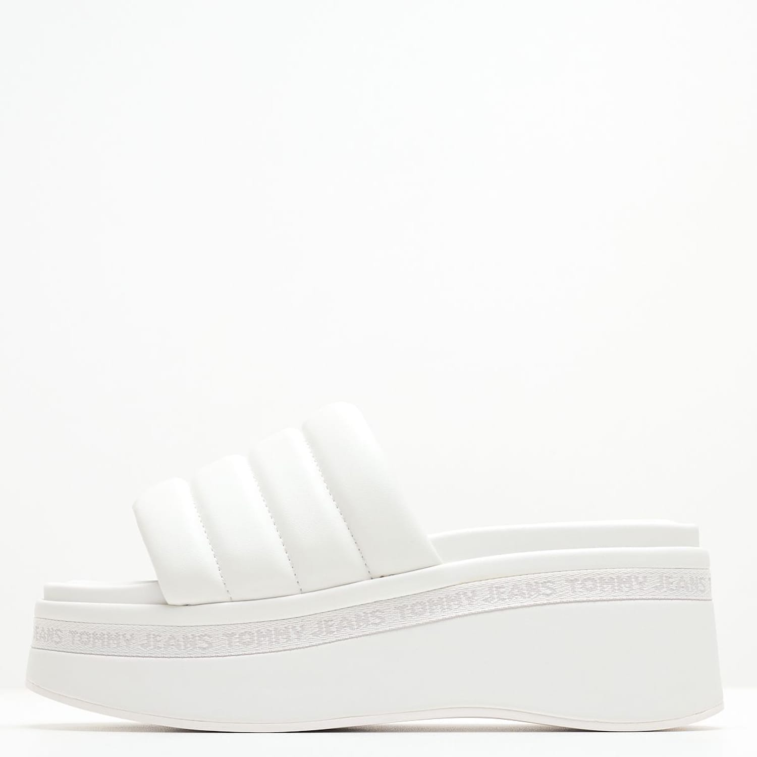 Women Platforms Low Tjw.Wedge White ECOleather Tommy Hilfiger