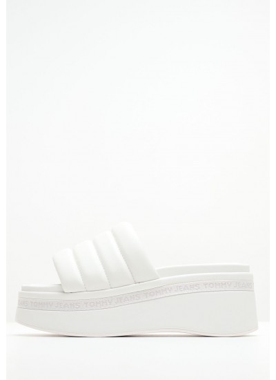 Women Platforms Low Tjw.Wedge White ECOleather Tommy Hilfiger